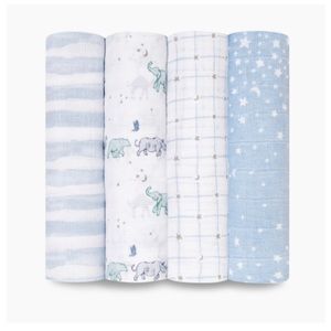 NIB aden + anais LARGE swaddle blankets 4 pack